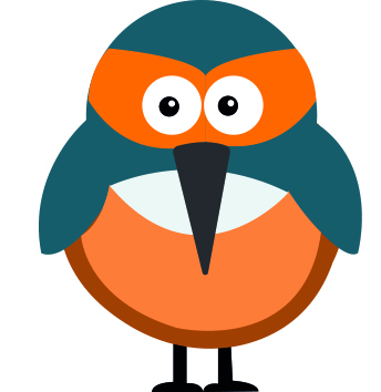 Illustration of a Kingfisher, class symbol for Kingfishers Class